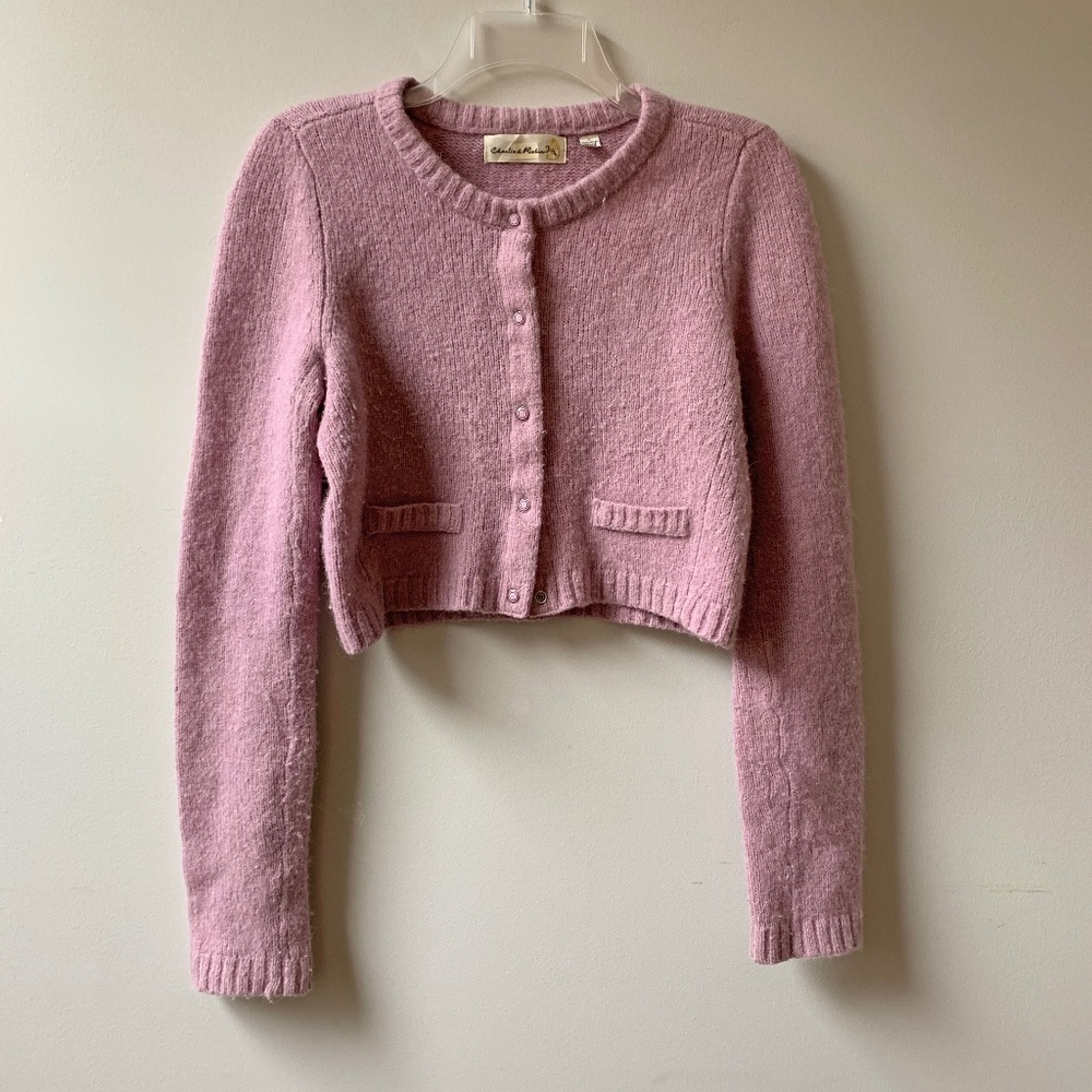 Charlie & Robin Lavender Crop Knit Cardigan